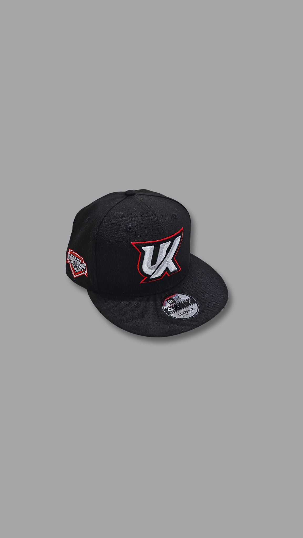 URBAN KNOWLEDGE X NEW ERA CHAMPIONSHIP EDITION ONYX/VARSITY RED/SILVER - Urban Knowledge Clothing
