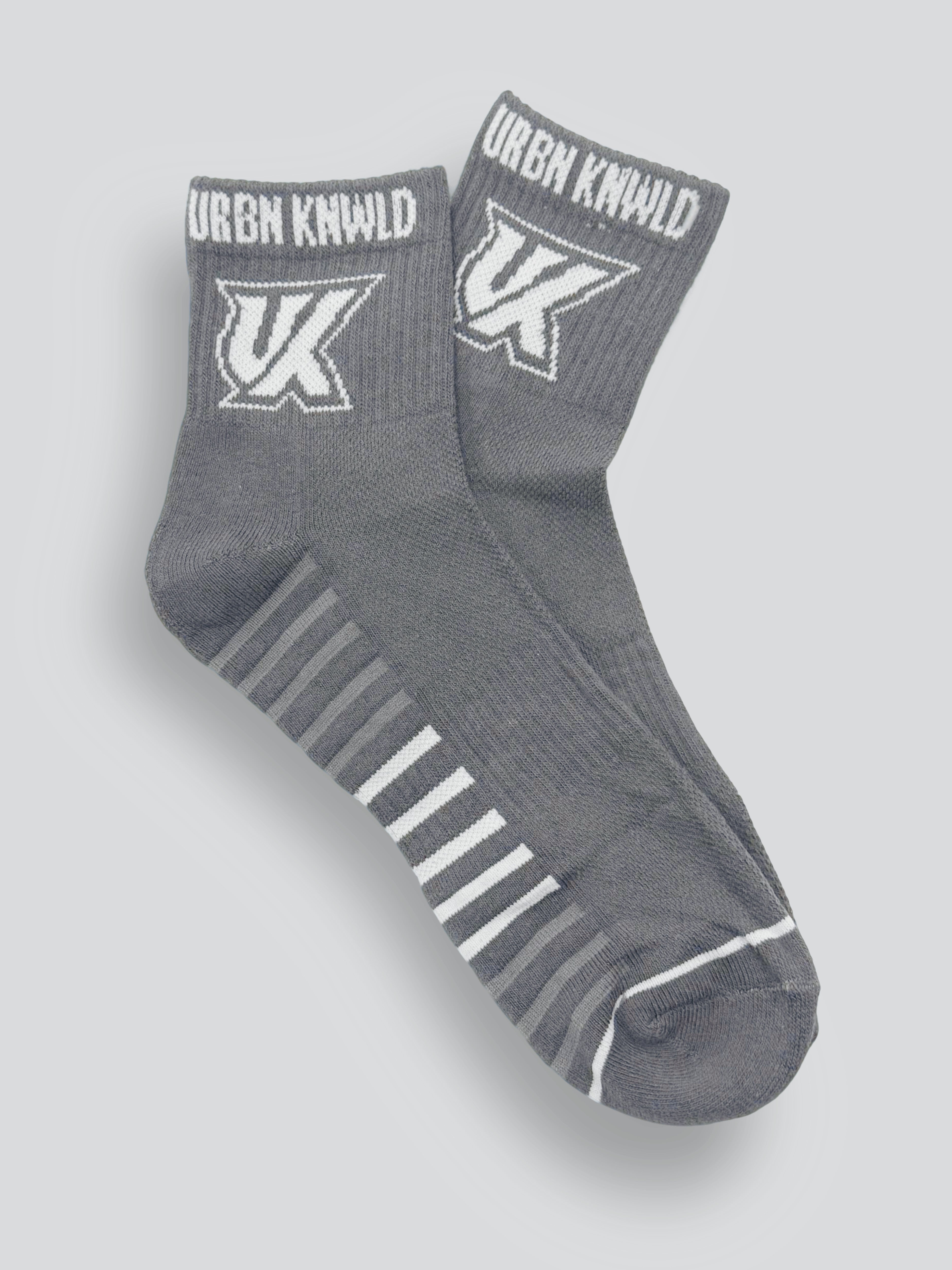 URBAN KNOWLEDGE COOL GREY TEAM LOGO SOCKS