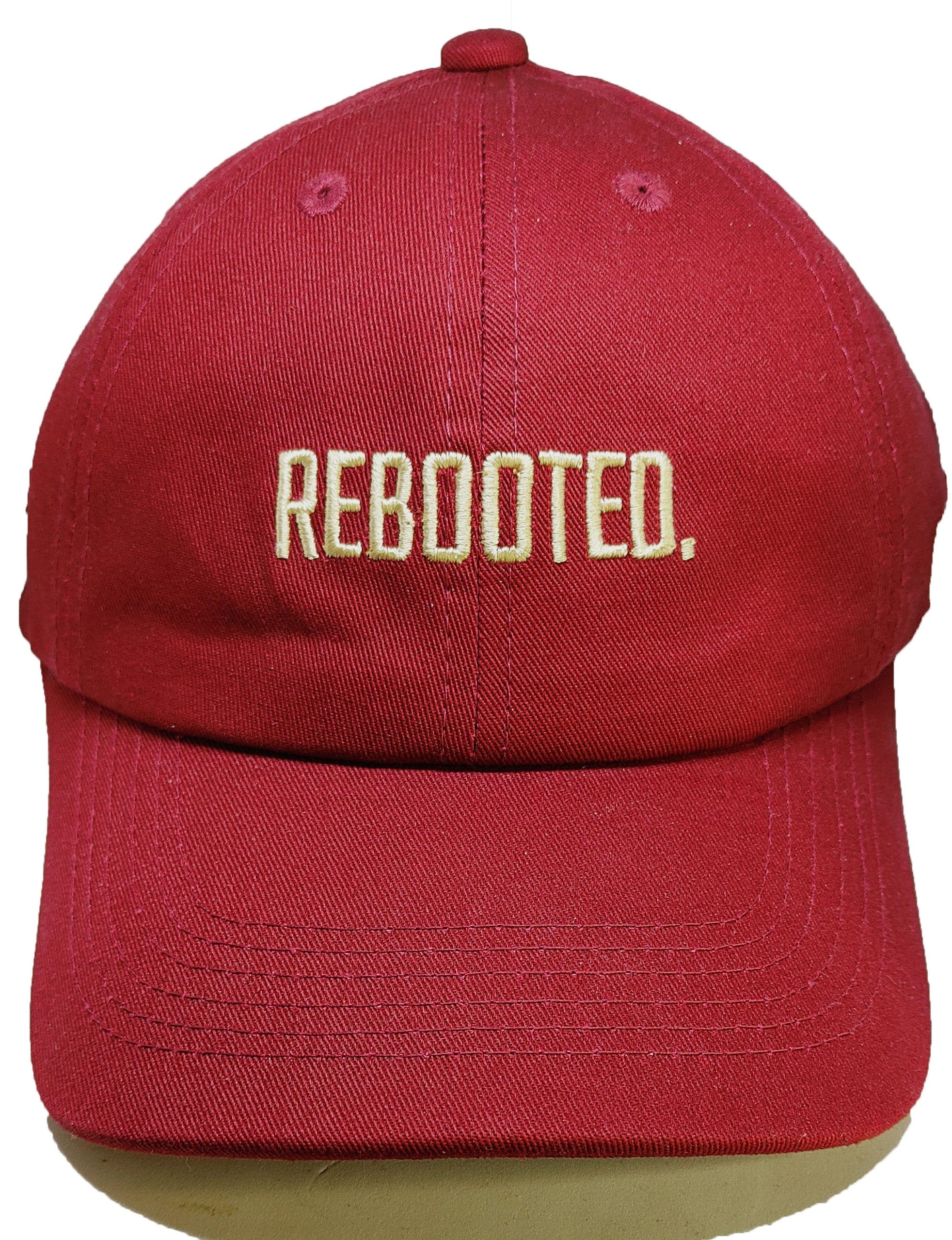 Burgundy Knowledge Rebooted Dad Hat